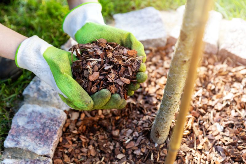 Brown Mulch Installation