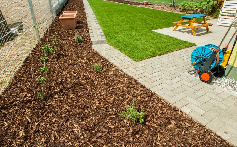 Red Mulch Installation